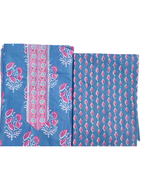 GC 80 BY GAURI COLLECTION Floral Printed Pure Cotton Unstitched Dress Material - Image 4