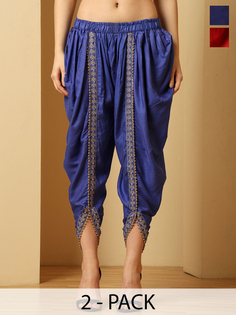 URBAN KANYA Women Embroidered Loose Fit Viscose Rayon Salwar