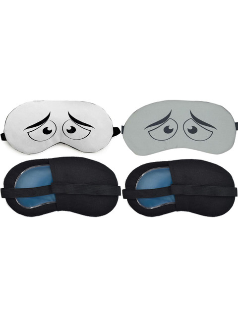 Veeva Beauty & Fashion Unisex Set Of 2 Printed Sleeping Cooling Gel Eye Masks