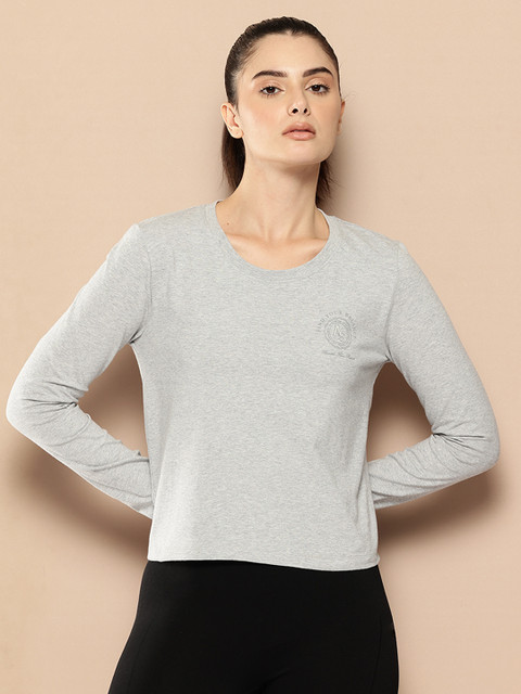 Alcis Round Neck Print Detail Sports Top