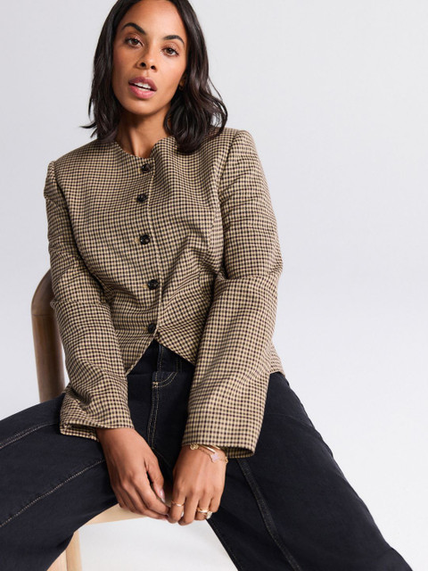 NEXT Checked Single-Breasted Blazer