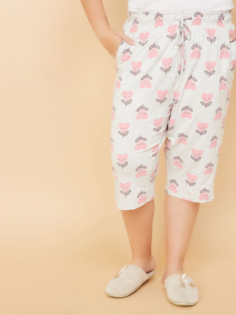 max Women Printed Cotton Mid-Rise Slip-On Regular Fit Capris