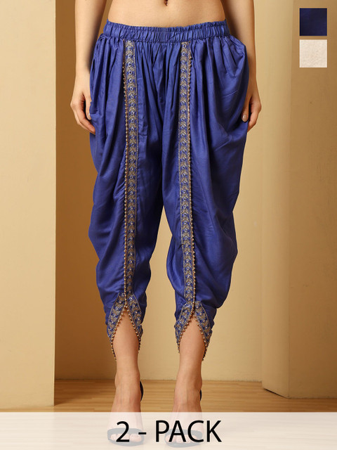 URBAN KANYA Women Ethnic Motifs Embroidered Loose Fit Mid-Rise Salwar