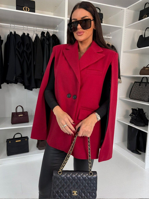 bebe Notched Collar Double Breasted Blazer