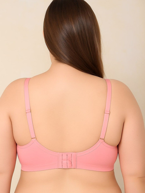 elina Women Plus Size Anti Odour Full Coverage Non Padded Non-Wired Cotton Lace Bra - Image 3