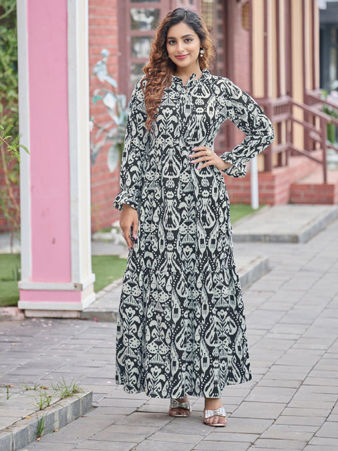 SARINKU Women Print Maxi Dress