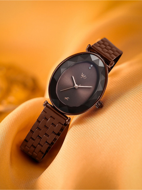 Fastrack Women Embellished Dial & Stainless Steel Straps Analogue Watch FV60097QM01