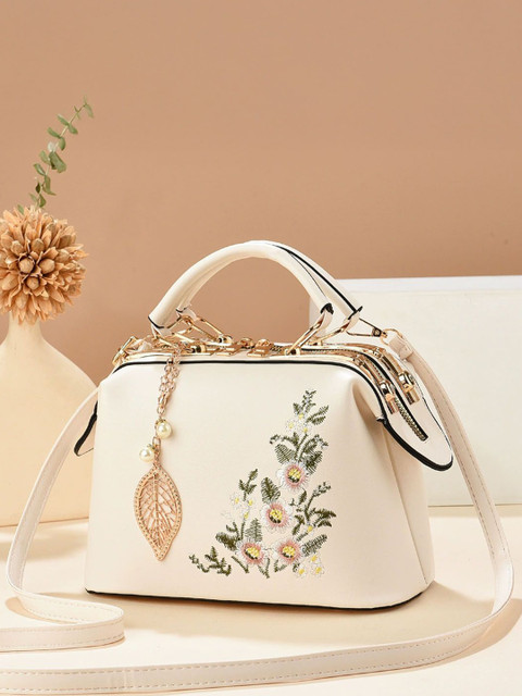 StyleCast PU Half Moon Handheld Bag With Detachable Sling Strap