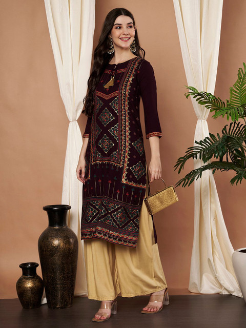 Anouk Women Ethnic Motifs Embroidered Kurta - Image 6