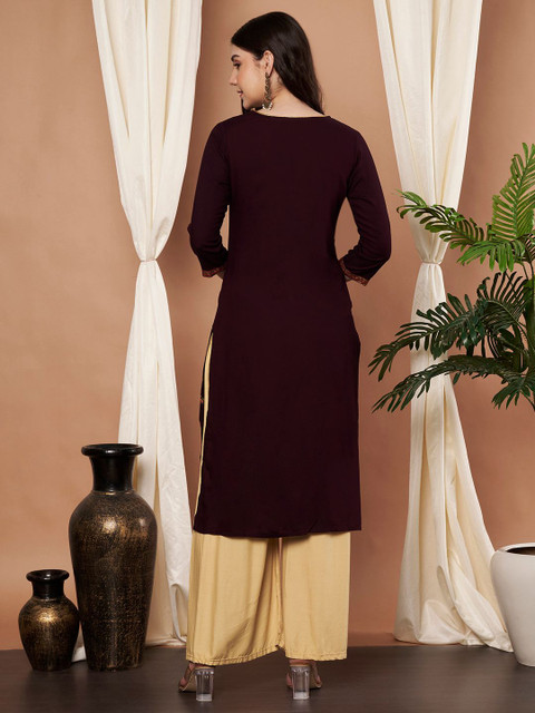 Anouk Women Ethnic Motifs Embroidered Kurta - Image 5