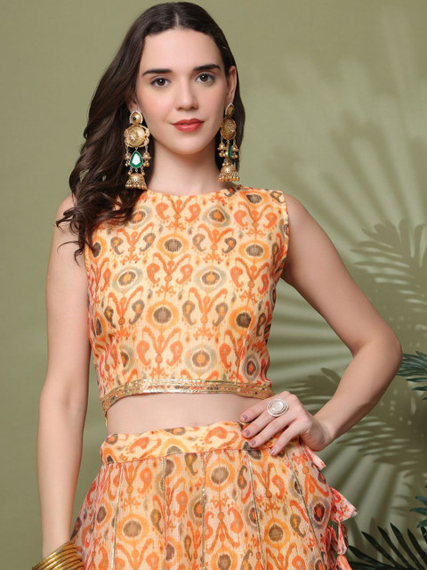 NEUDIS Print Ethnic Crop Top