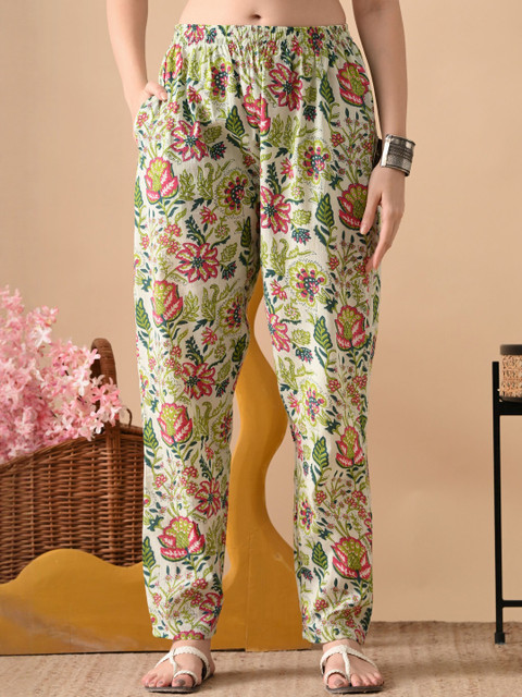 PHYSIL Women Floral Printed Kurta with Trouser Set - Image 7
