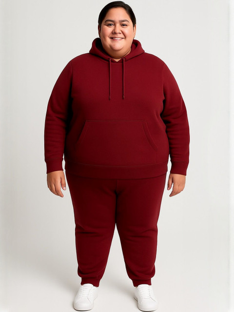 ULLAS Plus-Size Hooded Long Sleeve Sweatshirt & Joggers