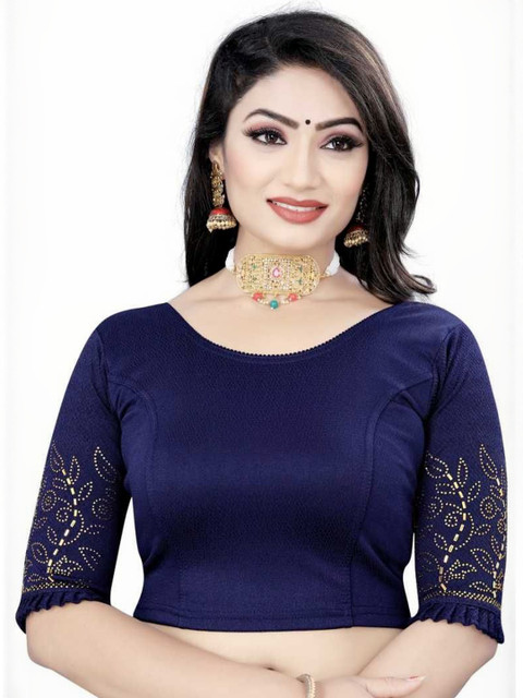 PU FASHION Women Lycra Readymade Stretchable Saree Blouse