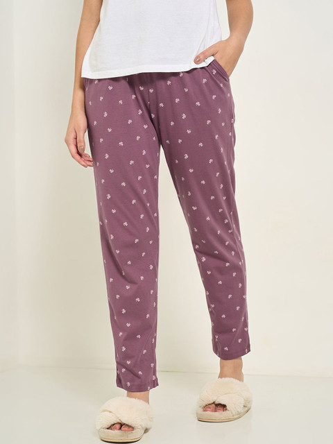 Dreamz by Pantaloons Women Printed Straight Leg Slip-On Lounge Pants