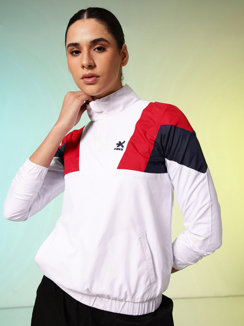 HRX by Hrithik Roshan Mock Collar Colourblocked Outdoor Sporty Jacket