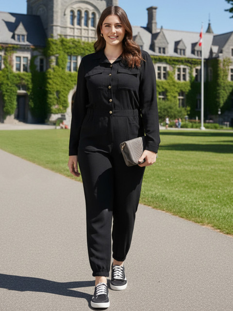 Oxolloxo Women Black Basic Jumpsuit