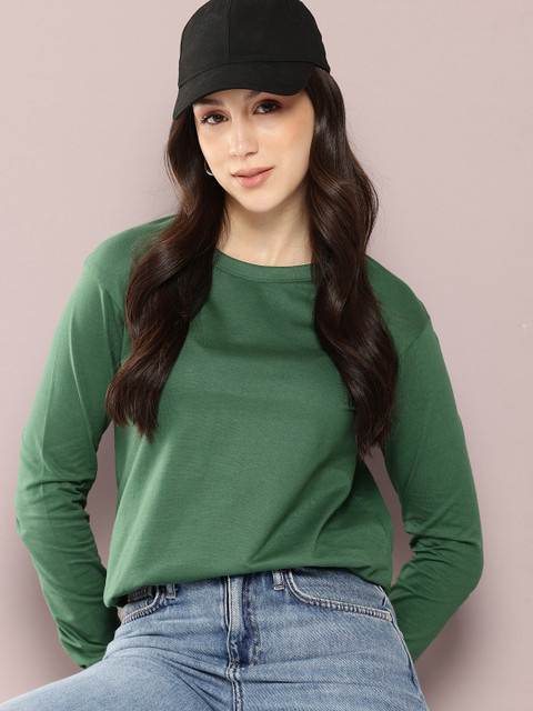 DILLINGER Womens Long Sleeve Regular Fit Plain T-shirt