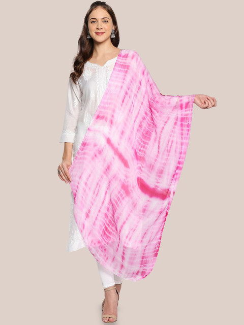 Dupatta Bazaar Abstract Dyed Shibori Chiffon Dupatta