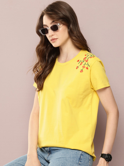 DILLINGER Womens Boxy Regular Embroidery Tshirt