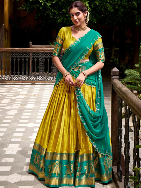 LOOKNBOOK ART Ready to Wear Lehenga & Unstitched Blouse With Dupatta