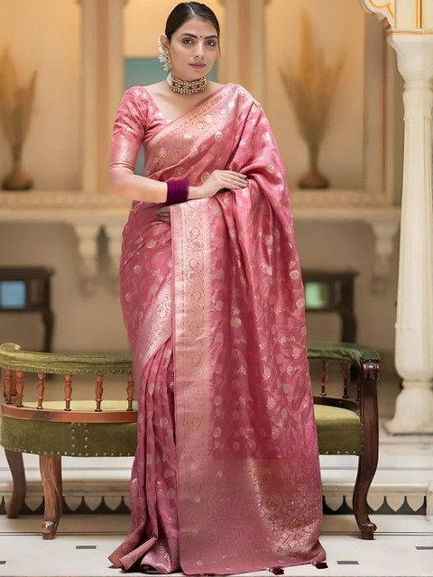 priyashi Woven Design Zari Art Silk Handloom Banarasi Saree