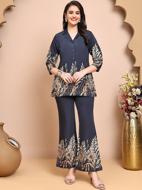 Claura Floral Printed Shirt 7 Trousers