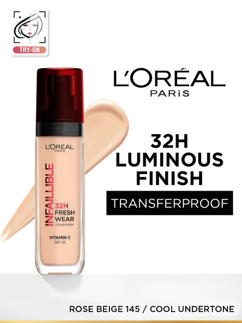 LOreal Paris Infallible 32H Fresh Wear Foundation 30ml - Rose Beige 145