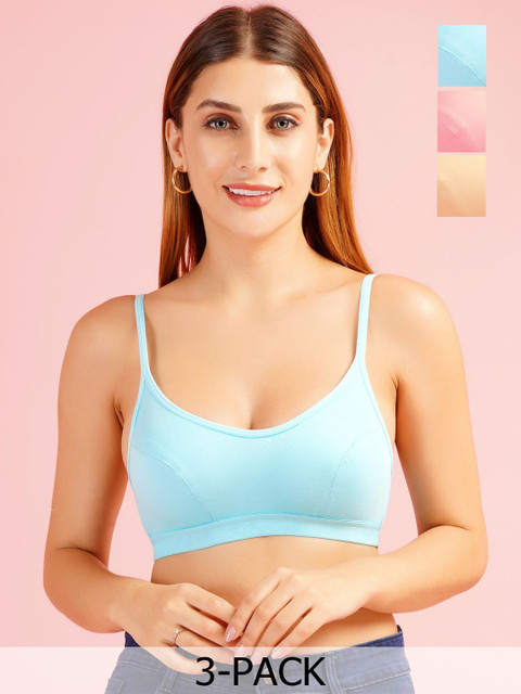 DressBerry Pack Of 3 Full Coverage Workout Bra