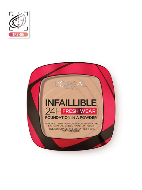 LOreal Paris Infallible 24H Fresh Wear Waterproof Powder Foundation 9g- Vanilla 120