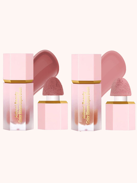 Adbeni Set Of 2 Color Bloom Liquid Blush For Soft Radiant Glow - 10 ml Each -Shade-01 -02