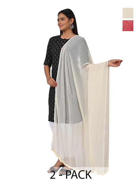 HELLA FASHIONS Selection Of 2 Chiffon Dupattas