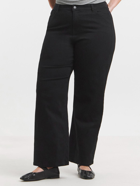 Kotty Women Wide Leg High-Rise Stretchable Denim Jeans