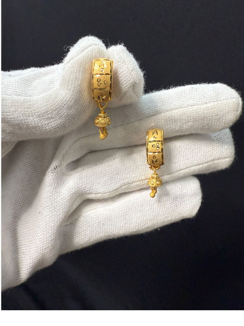 Anshenterpris Women Gold-Plated Brass Classic Drop Earrings