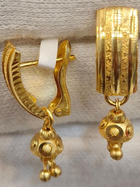 Anshenterpris Women Gold-Plated Brass Classic Drop Earrings