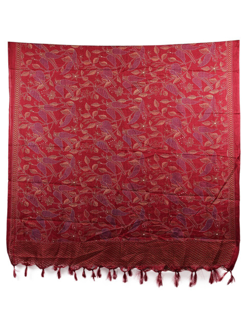 Traditions Bazaar Birds Embroidered Kantha Work Dupatta - Image 3