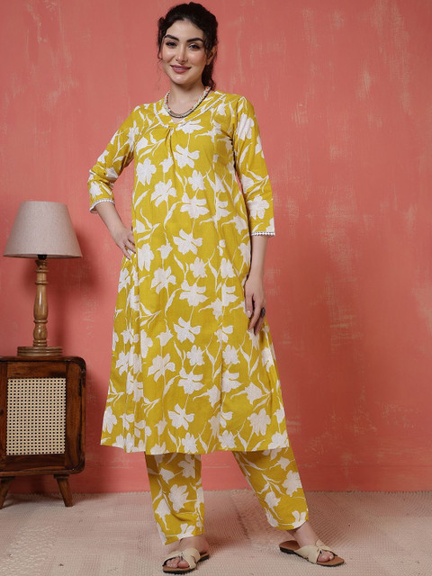 SZN Women Printed Two Piece Cotton Co-ord Set - Image 4