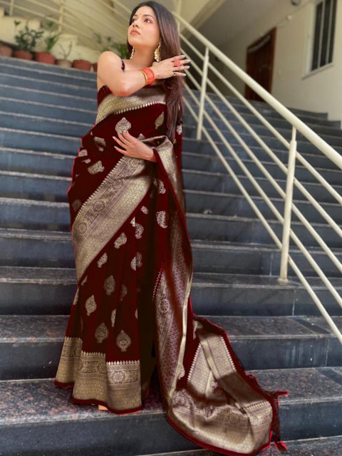 AVANTIKA FASHION Ethnic Motifs Woven Design Zari Kanjeevaram Saree - Image 3