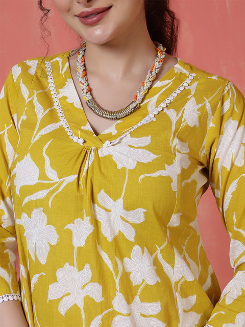 SZN Women Printed Two Piece Cotton Co-ord Set - Image 2