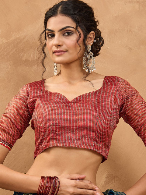 Saree mall Ethnic Motif Woven Design Zari Pure Chiffon Bandhani Sarees - Image 5