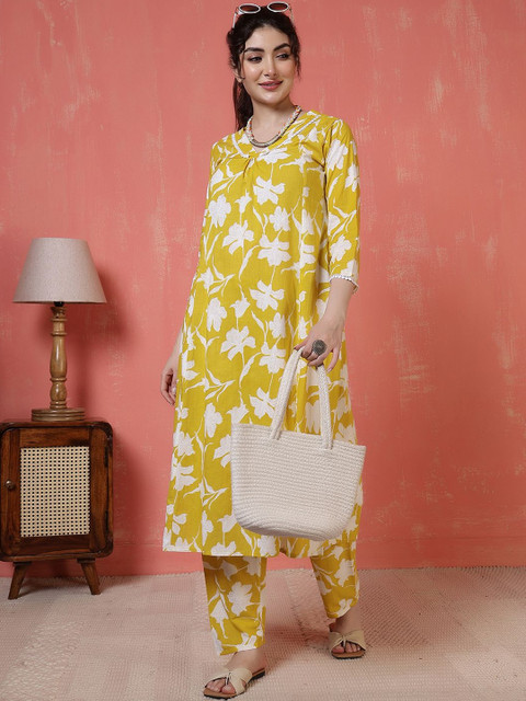 SZN Women Printed Two Piece Cotton Co-ord Set