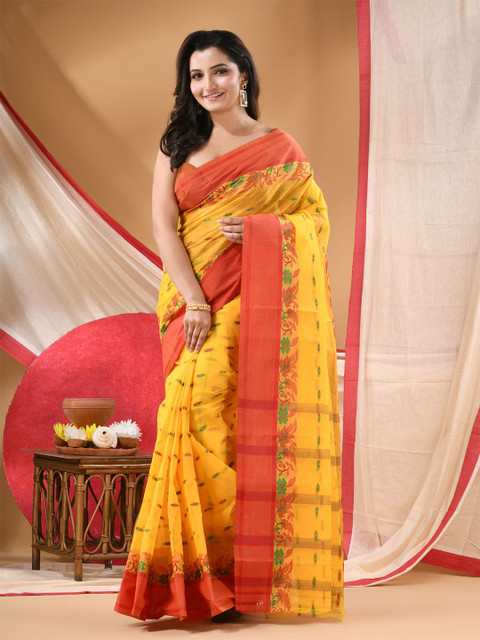DESH BIDESH Woven Design Pure Cotton Saree