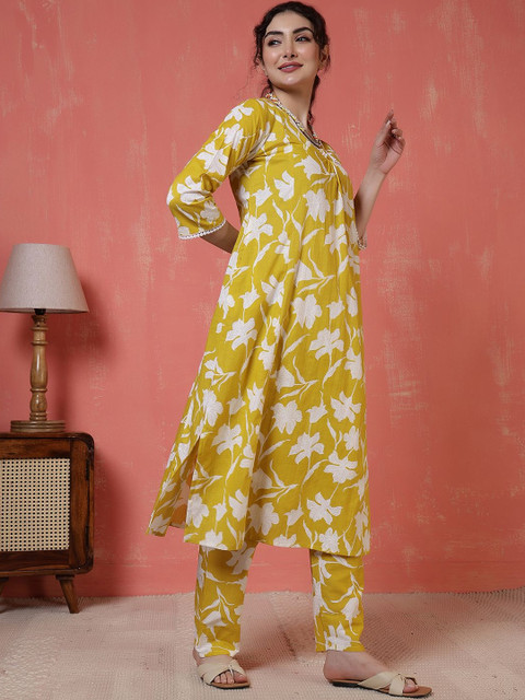 SZN Women Printed Two Piece Cotton Co-ord Set - Image 5