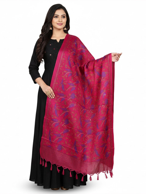 Traditions Bazaar Birds Embroidered Kantha Work Dupatta