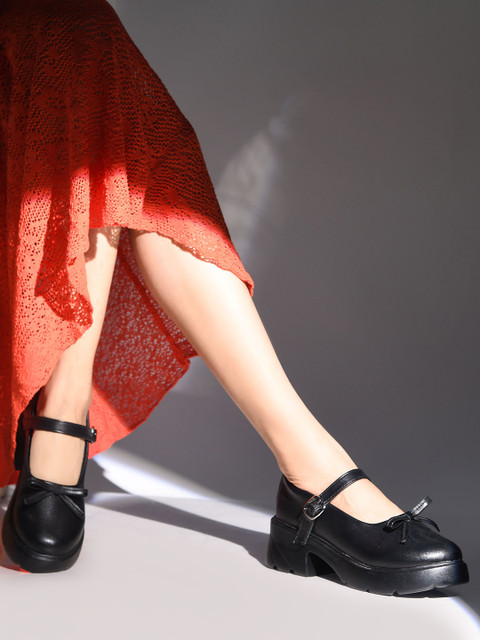 JM Looks Women Comfort Buckles Mary Janes