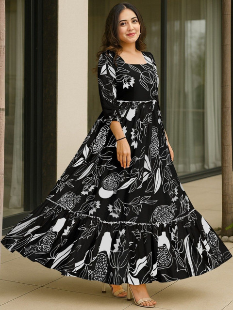 GADHESARIYA Women Cotton Printed A-Line Dresses - Image 3
