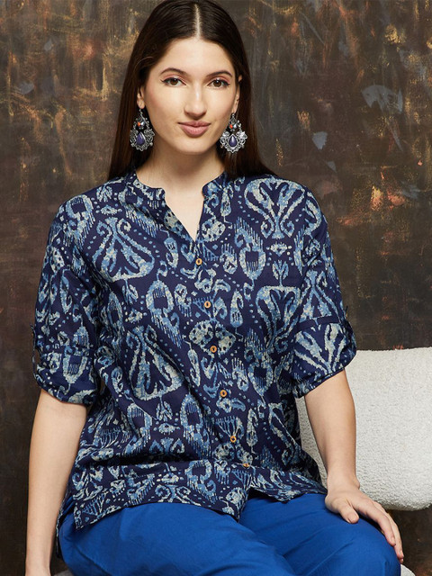 Melange by Lifestyle Women Geometric Printed Pure Cotton Kurti