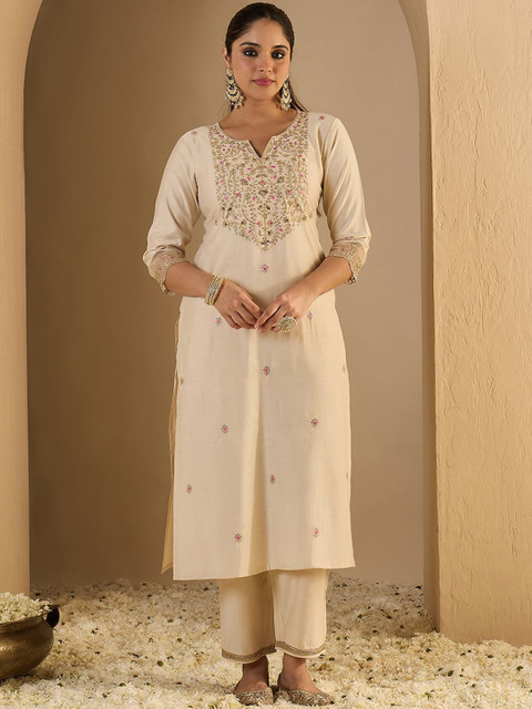 Indo Era Women Ethnic Motifs Printed Kurta with Trousers & Dupatta - Image 6