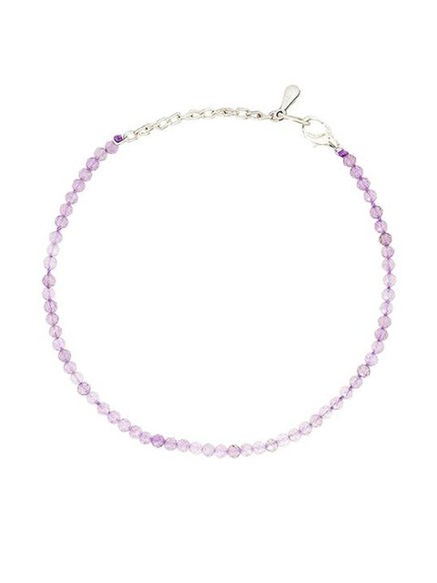 Gemsmantra Women Amethyst Beaded Anklet