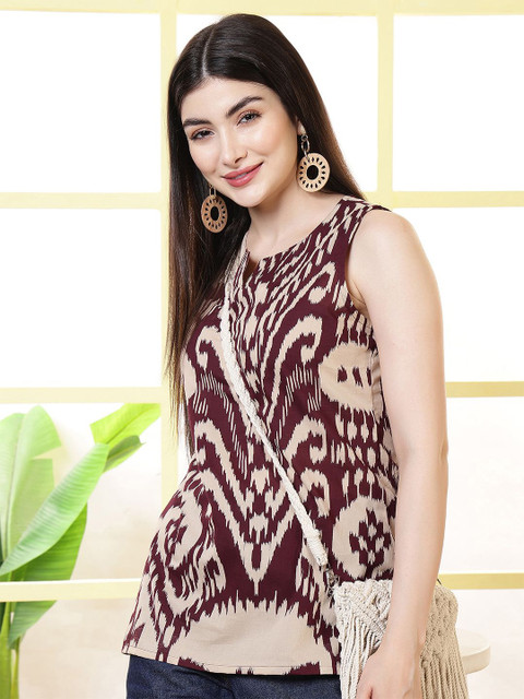 KALAMIR Print Ethnic Cotton Top